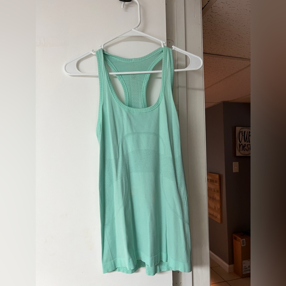 Teal lululemon tank size 6